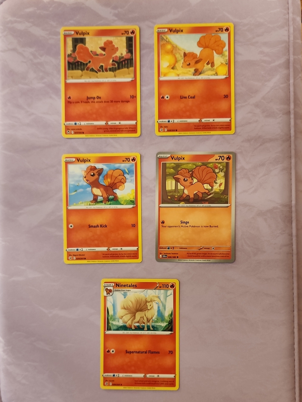 Vulpix & Ninetales Fire Card Bundle